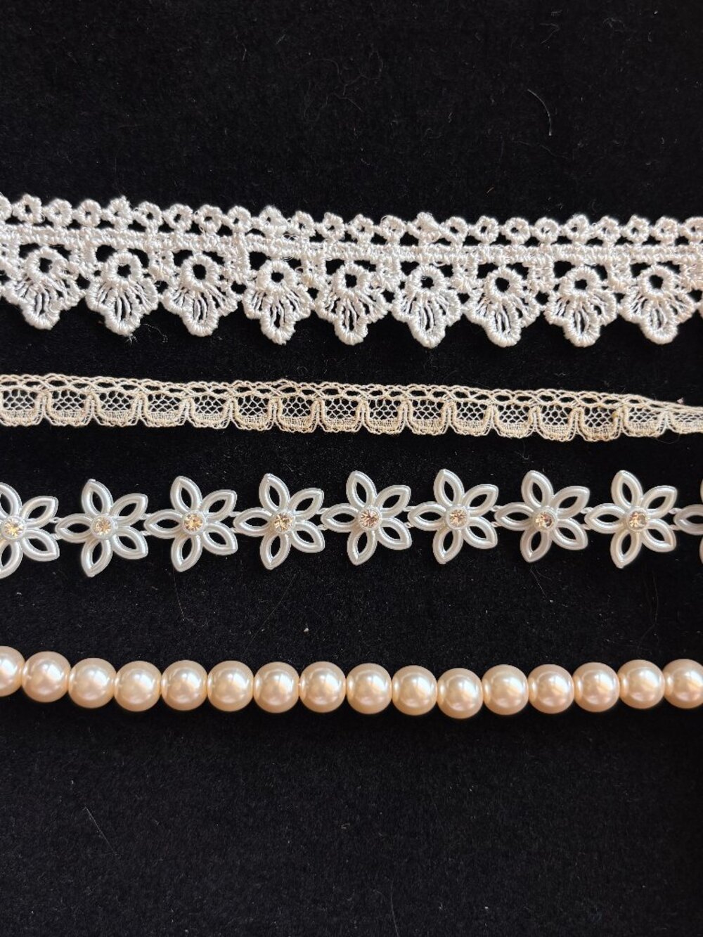 White and cream choker bundle